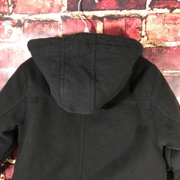 Gymboree thick pea coat boys extra small 3/4 Black - Picture 7 of 8